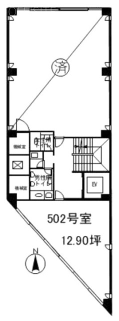 立花書房ビル502 間取り図