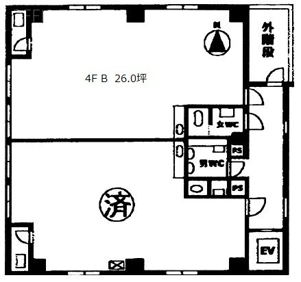 杉本第2ビルB 間取り図