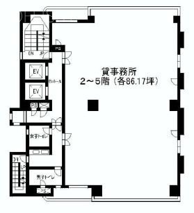 浅野(新館)ビル2F 間取り図