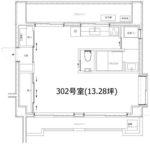 ランブリング上原302 間取り図
