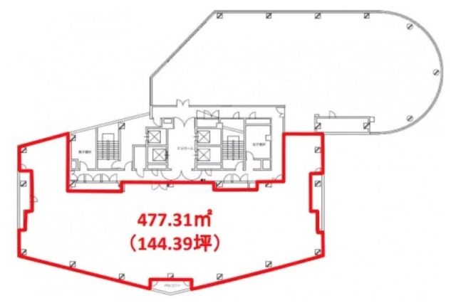 京阪世田谷ビル5F 間取り図