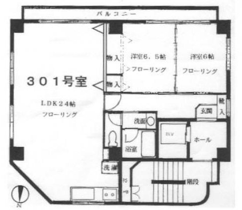 山越ビル301 間取り図