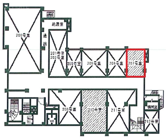 小豆沢ローズハイム207 間取り図