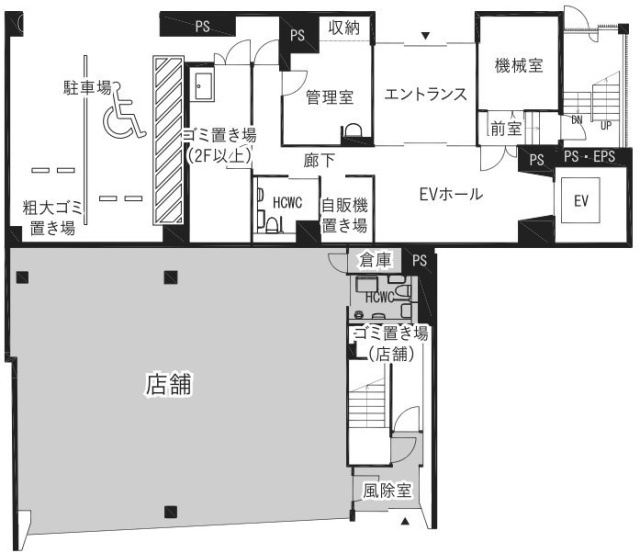 市ヶ谷科学技術イノベーションセンタービル1F 間取り図