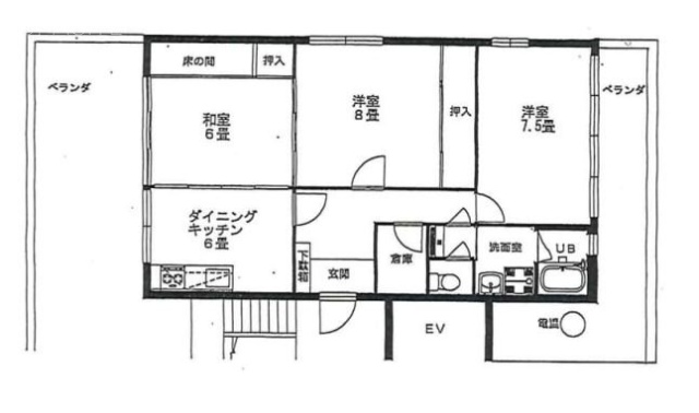 松木家ビル6F 間取り図