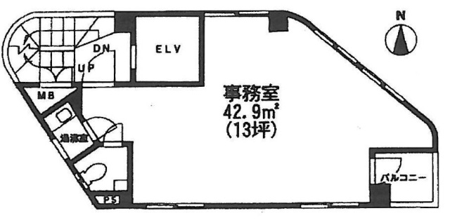 松本ビル5F 間取り図