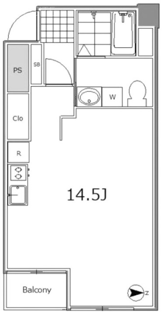 レオパード浅草801 間取り図