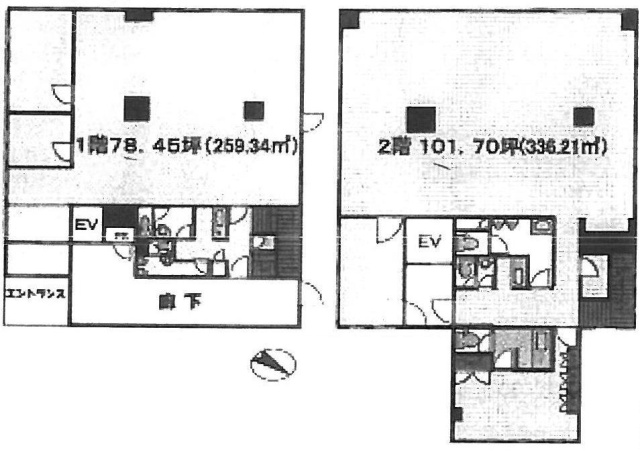 いすゞ製作所(IS)ビル1F～2F 間取り図