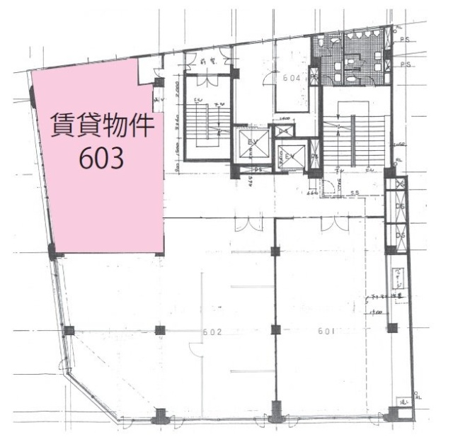 本町セントラルビル603 間取り図