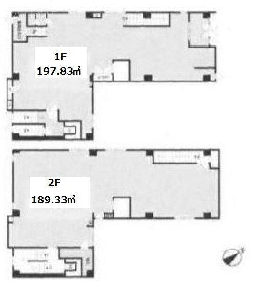 アヴニール板橋ビル1F～2F 間取り図