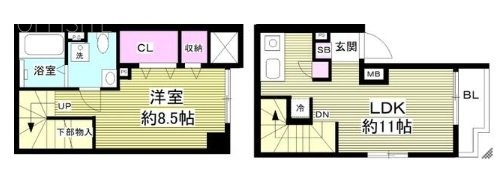 レティーナ銀座EASTビルB1F～1F 間取り図