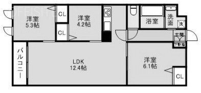 THE BELUGA 世田谷 RESIDENCE301 間取り図