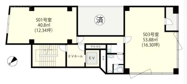 八ツ橋ビル503 間取り図