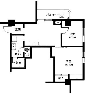 マンション池尻401 間取り図