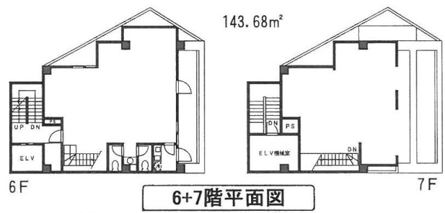 ヤマノ25ビル6F~7F 間取り図