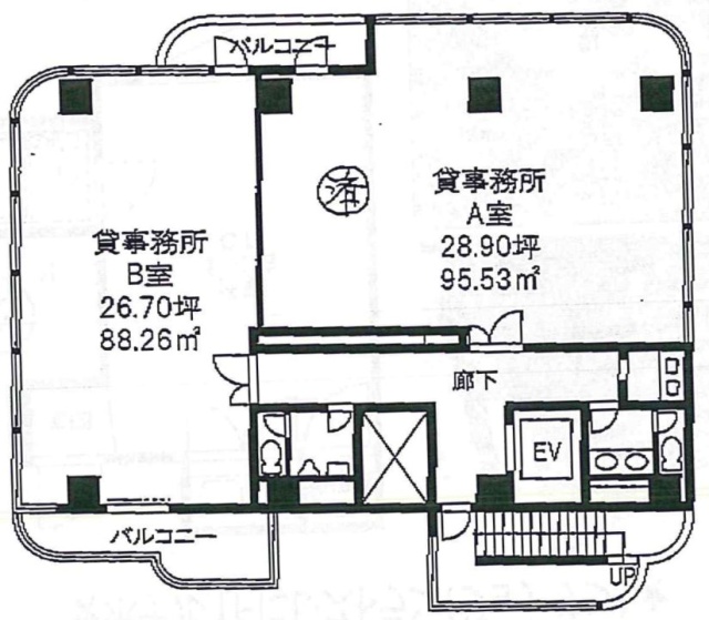 大伴(オオトモ)ビルB 間取り図