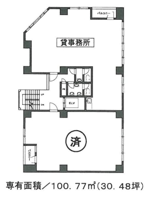御苑メインビル201 間取り図