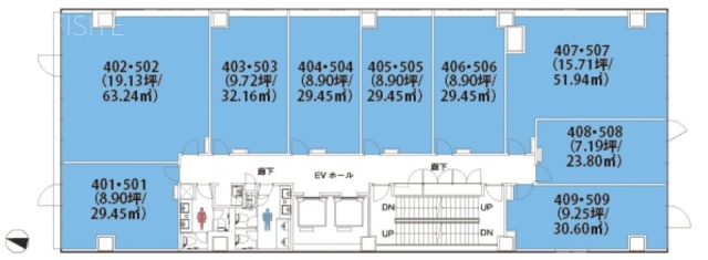 クロスオフィス渋谷509 間取り図