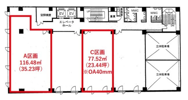 東日本不動産仙台一番町ビルC 間取り図