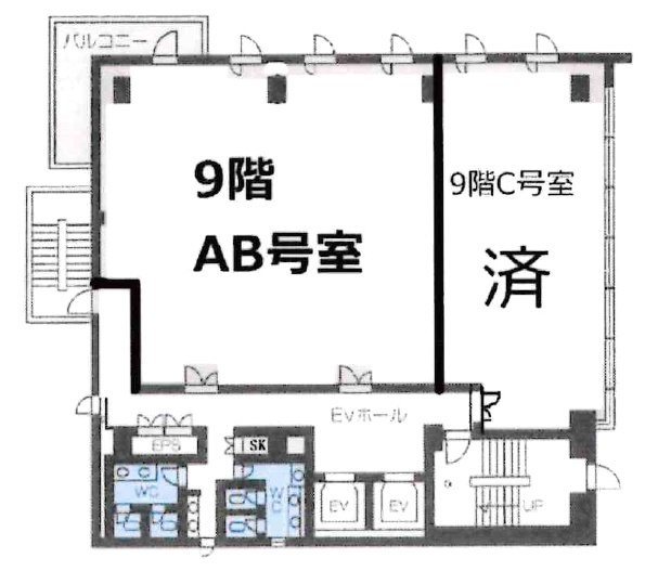 自然センタービル津田沼AB 間取り図