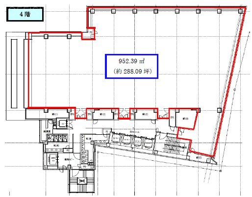 兜町第6平和ビル4F 間取り図