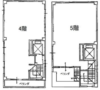 天孝ビル4F～5F 間取り図