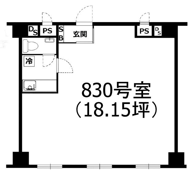 飯田橋ハイタウン830 間取り図