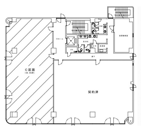 オカバ水戸ビルC 間取り図