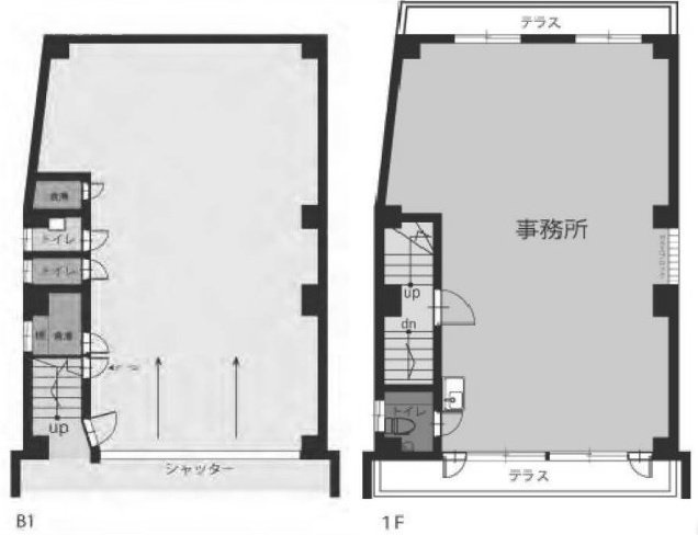 フォーチュン中野本町B1F～1F 間取り図