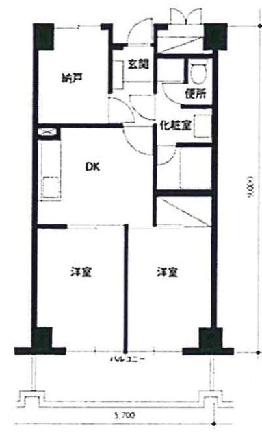 大岩ビル602 間取り図