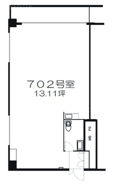 麹町駅プラザ702 間取り図