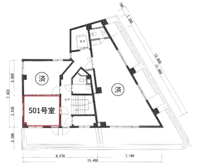 竹橋ビル501 間取り図