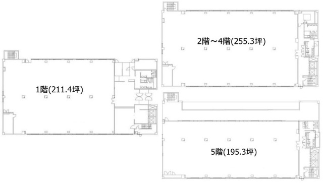 大洋ビル1F～5F 間取り図