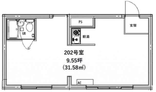 スタジオフラット202 間取り図