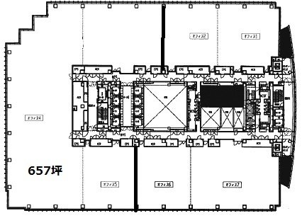 赤坂Bizタワー3701 間取り図