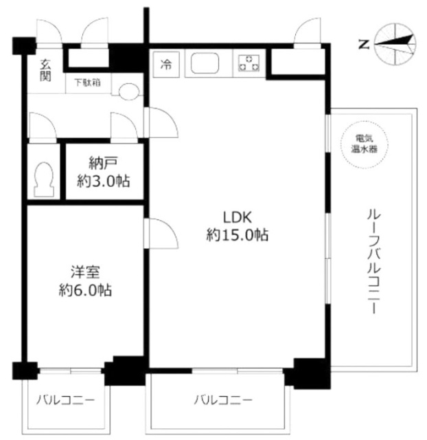 ハイラーク五反田3F 間取り図