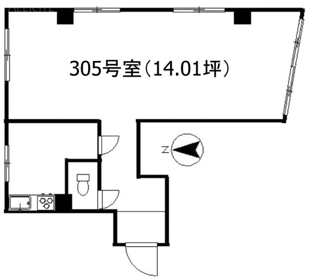 御苑ハイツ305 間取り図