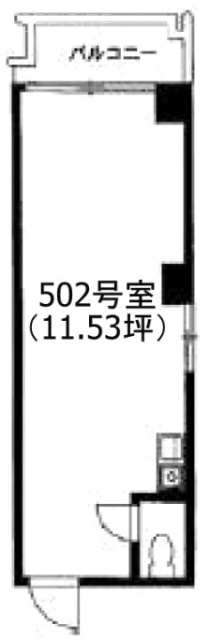 エメラルドアオキビル502 間取り図