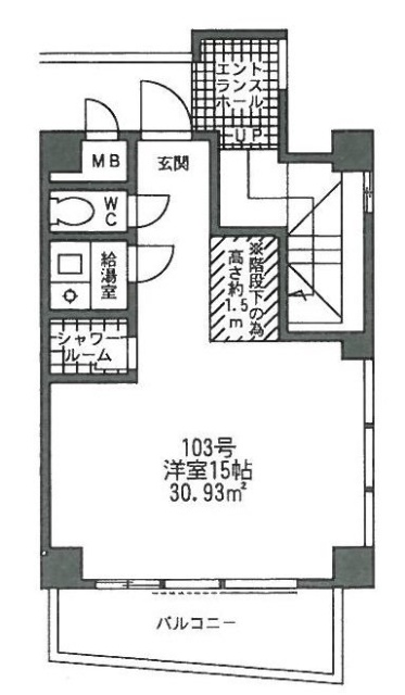 マインコート西麻布ビル103 間取り図
