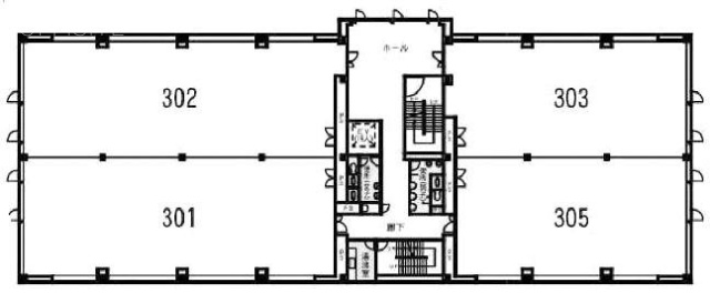 クレインド(天幸53)ビル302 間取り図