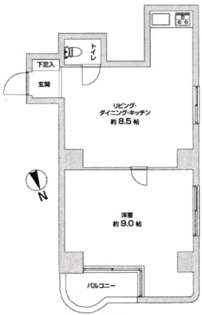 エクレール千駄ヶ谷ビル6F 間取り図
