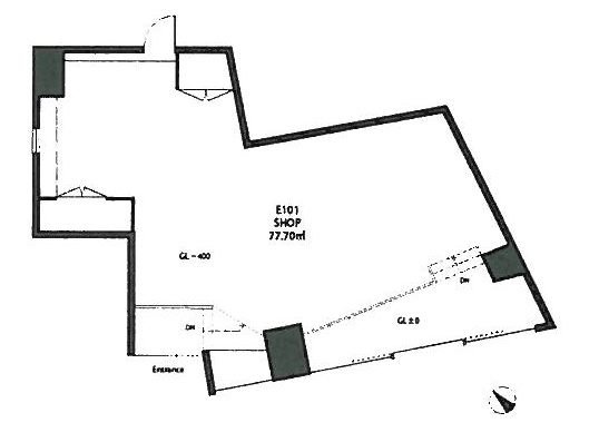 サンクタス市ヶ谷富久町East・westE101 間取り図