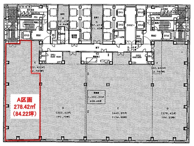 明治安田生命さいたま新都心ビルA 間取り図