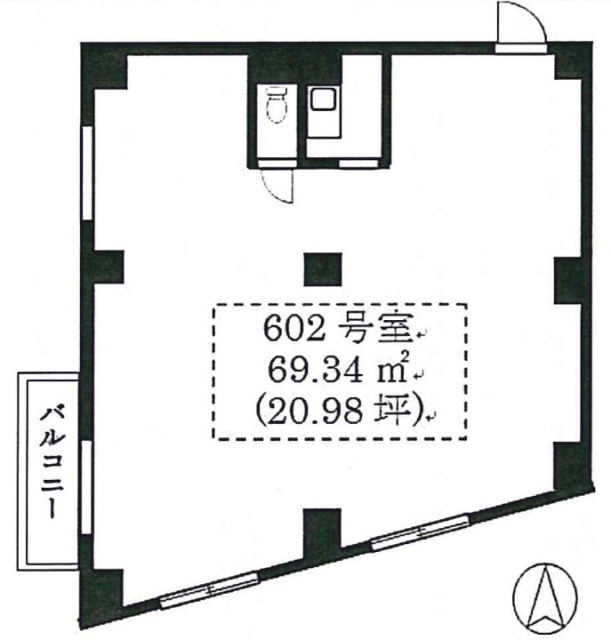 SUN SATIAビル602 間取り図