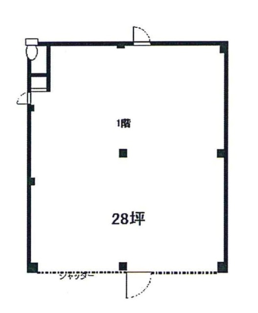 コーポライオンビル1F 間取り図
