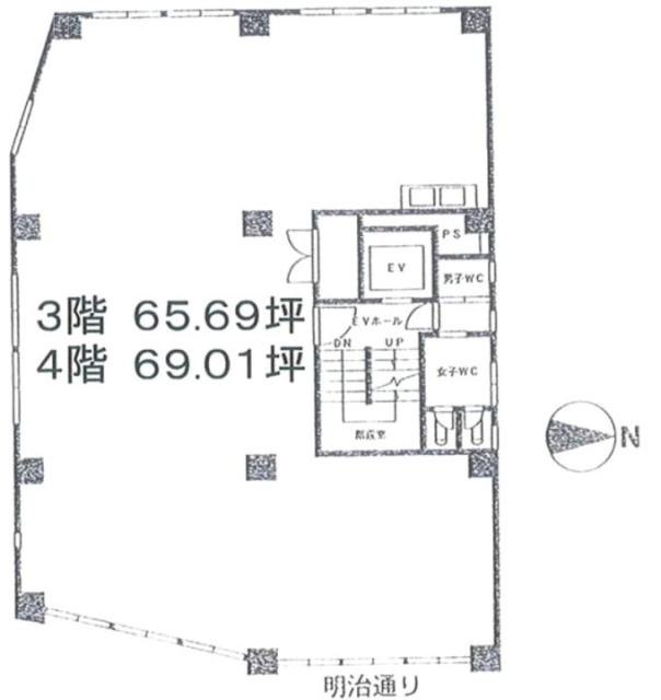 新宿オミビル3F～4F 間取り図