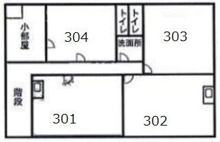 好城(よしき)ビル304 間取り図