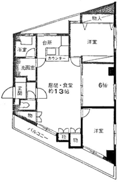 第8岡崎ビル601 間取り図