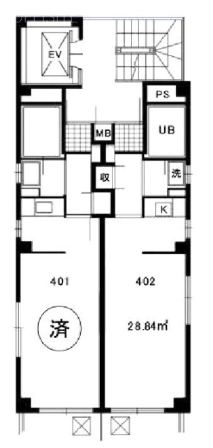 イーストビル錦糸町Ⅱ402 間取り図