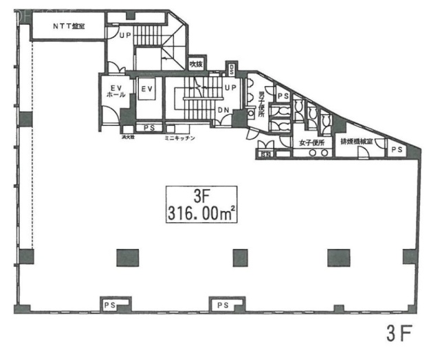 同栄新宿ビル3F 間取り図